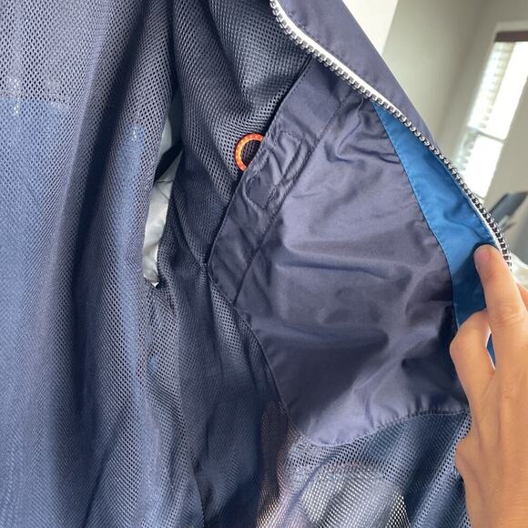 TRIBORD Decathlon Sailing 100 Hooded Rain Jacket Blue Sz S Waterproof Outdoors - Picture 7 of 15